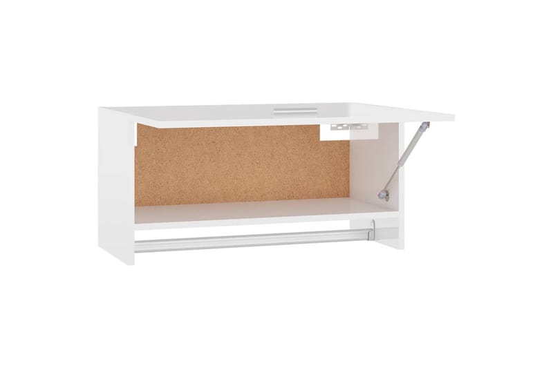 garderobe 70x32,5x35 cm spånplade hvid højglans - Hvid - Opbevaring - Tøjopbevaring - Garderobeskabe