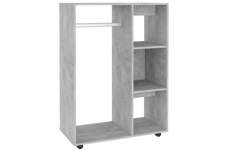 garderobe 80x40x110 cm spånplade betongrå - Grå - Opbevaring - Tøjopbevaring - Garderobeskabe