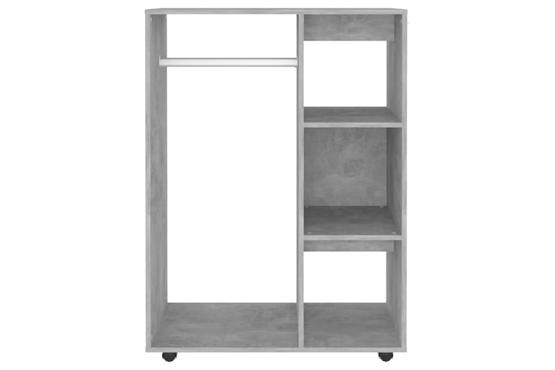 garderobe 80x40x110 cm spånplade betongrå - Grå - Opbevaring - Tøjopbevaring - Garderobeskabe