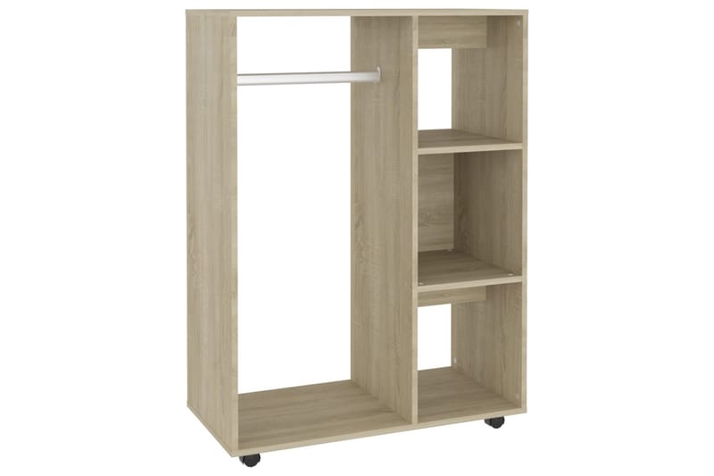 garderobe 80x40x110 cm spånplade sonoma-eg - Brun - Opbevaring - Tøjopbevaring - Garderobeskabe