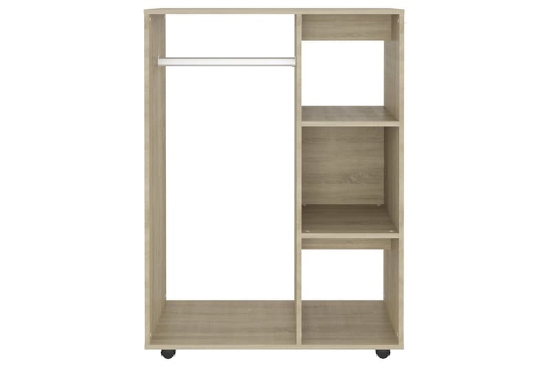 garderobe 80x40x110 cm spånplade sonoma-eg - Brun - Opbevaring - Tøjopbevaring - Garderobeskabe