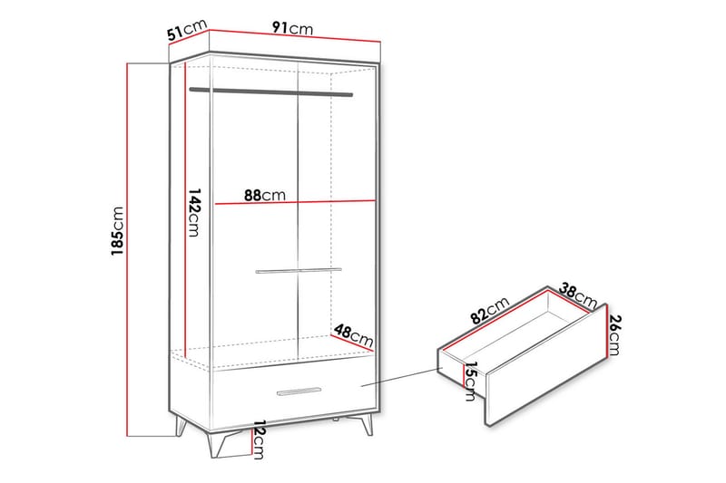 Garderobe - Natur - Opbevaring - Tøjopbevaring - Garderobeskabe