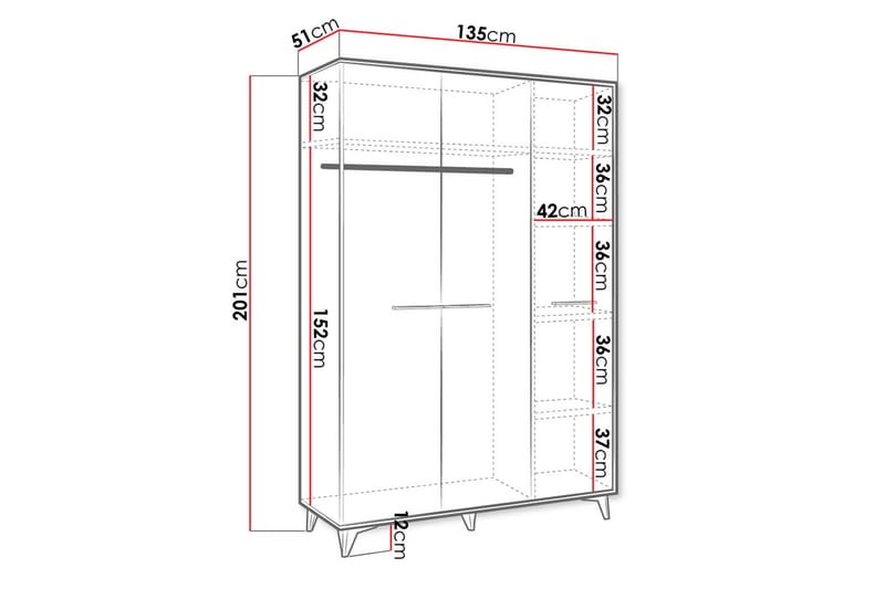 Garderobe - Natur - Opbevaring - Tøjopbevaring - Garderobeskabe