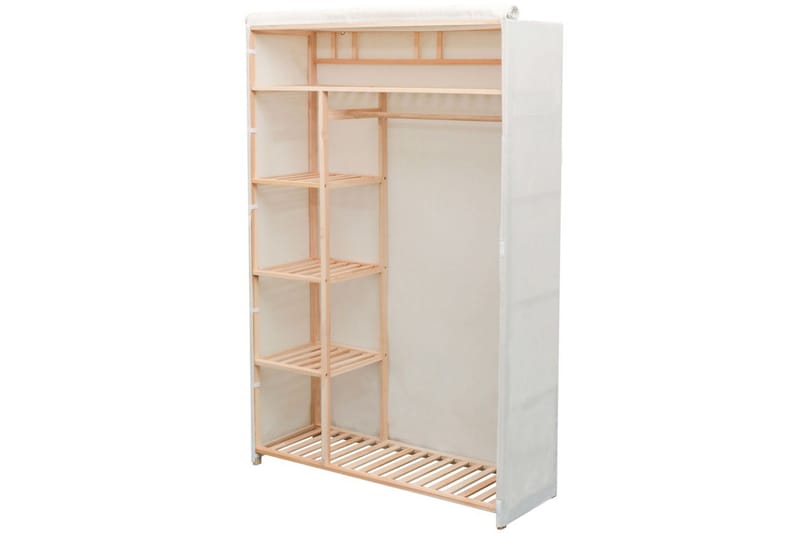 Garderobe Stof Og Fyrretræ 110 X 40 X 170 Cm - Flerfarvet - Opbevaring - Tøjopbevaring - Garderobeskabe