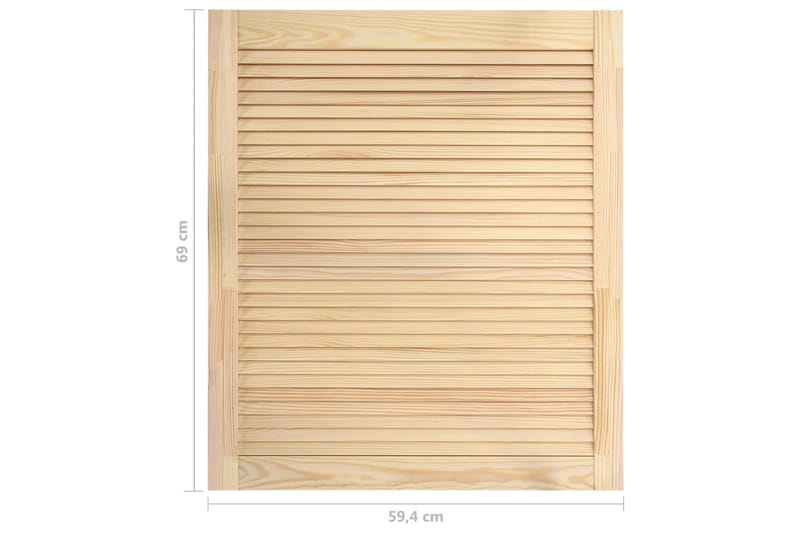 lamellåge 69x59,4 cm massivt fyrretræ - Brun - Opbevaring - Tøjopbevaring - Garderobeskabe - Garderobedør - Gavlplade garderobe