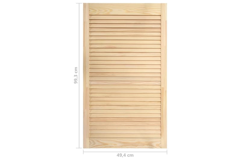 lamellåge 99,3x49,4 cm massivt fyrretræ - Brun - Opbevaring - Tøjopbevaring - Garderobeskabe - Garderobedør - Gavlplade garderobe