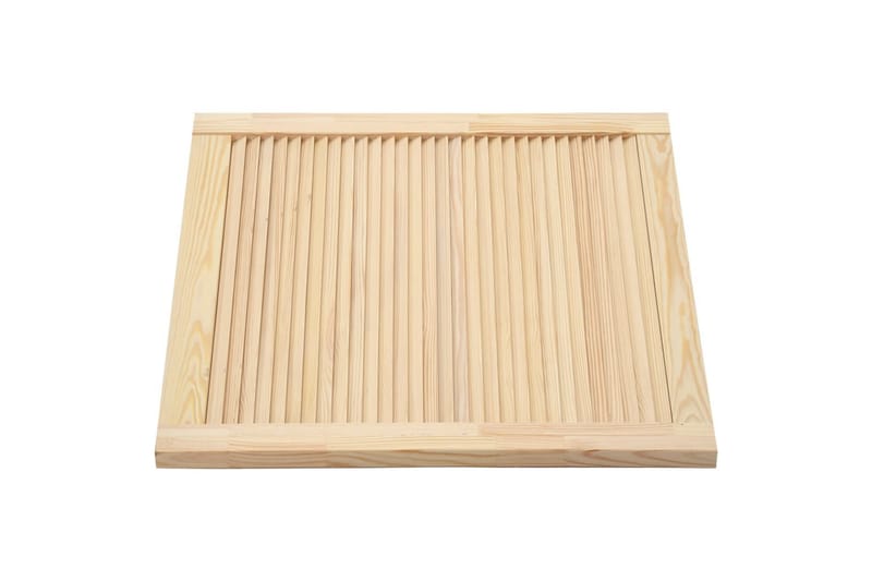 lamellåger 2 stk. 39,5x39,4 cm massivt fyrretræ - Brun - Opbevaring - Tøjopbevaring - Garderobeskabe - Garderobedør - Gavlplade garderobe