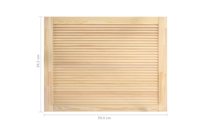 lamellåger 2 stk. 39,5x59,4 cm massivt fyrretræ - Brun - Opbevaring - Tøjopbevaring - Garderobeskabe - Garderobedør - Gavlplade garderobe