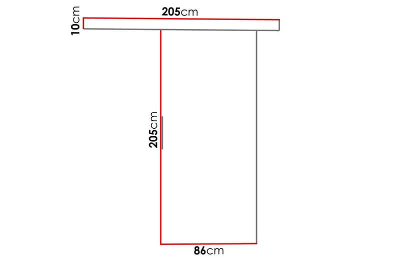 Nemanja Skydedør 86x205 cm - Eg - Opbevaring - Tøjopbevaring - Garderobeskabe - Garderobedør - Skydedør garderobe