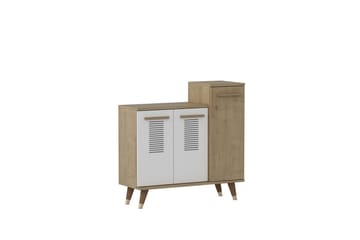 Asimo Skoreol Garderobe 90x90,6 cm Brun/Hvid