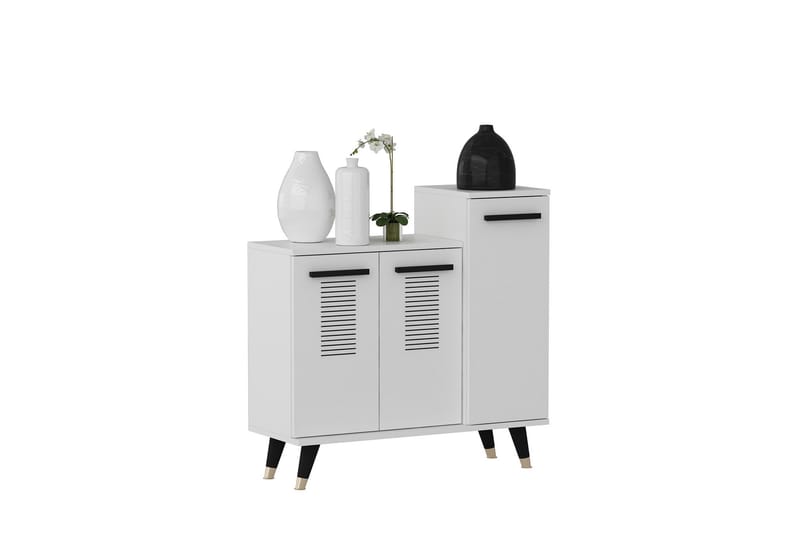 Asimo Skoreol Garderobe 90x90,6 cm Hvid - Hanah Home - Opbevaring - Tøjopbevaring - Garderobeskabe - Garderobeindretning - Skohylde garderobe