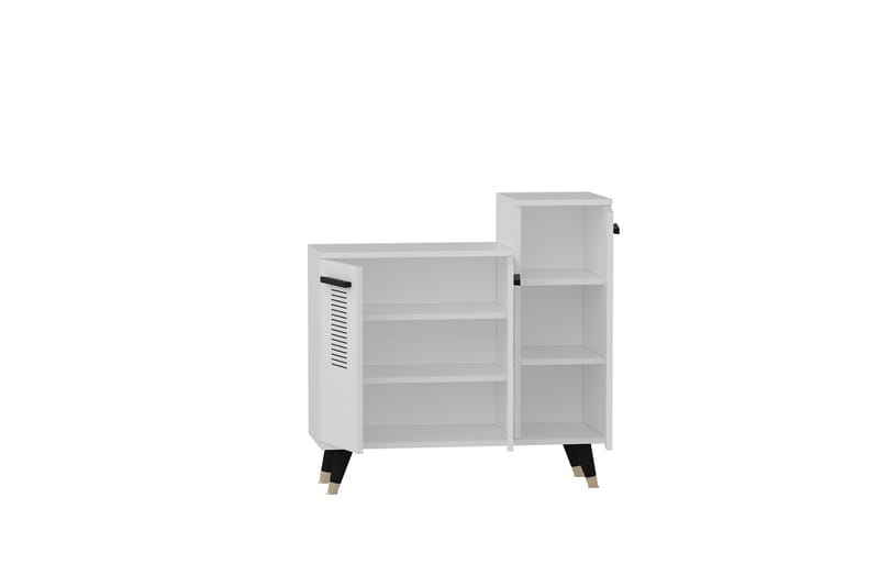 Asimo Skoreol Garderobe 90x90,6 cm Hvid - Hanah Home - Opbevaring - Tøjopbevaring - Garderobeskabe - Garderobeindretning - Skohylde garderobe