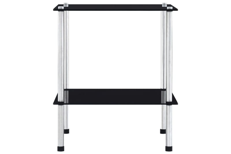 reol med 2 hylder 40 x 40 x 47 cm hærdet glas sort - Sort - Opbevaring - Tøjopbevaring - Garderobeskabe - Garderobeindretning - Hylder til garderobe