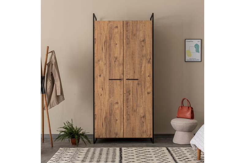 Witonia Garderobe 104x52 cm - Natur - Opbevaring - Tøjopbevaring - Garderobeskabe - Garderobeskab & klædeskab