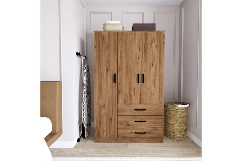 Haaken Garderobe 90x174,8 cm - Brun - Opbevaring - Tøjopbevaring - Garderobeskabe