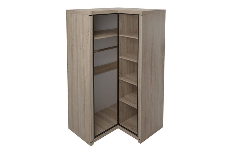 Dallas garderobe 100x58x192 cm - Opbevaring - Tøjopbevaring - Garderobeskabe - Hjørnegarderobe