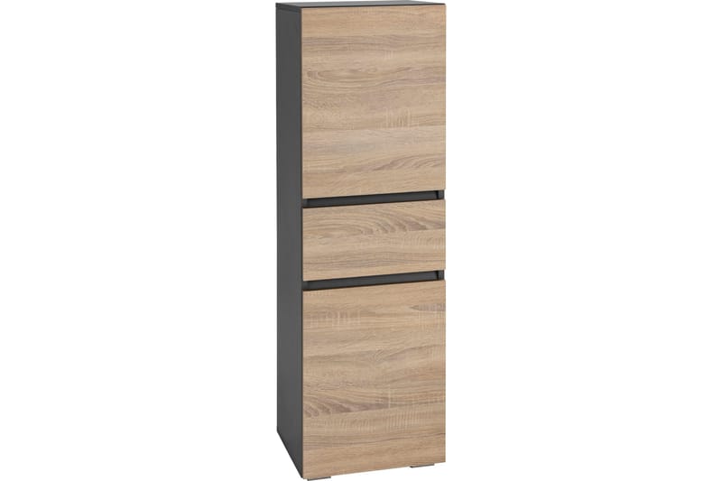 Hudnall Garderobe 38x35 cm Låg - Antracit/Hvid - Opbevaring - Tøjopbevaring - Garderobeskabe