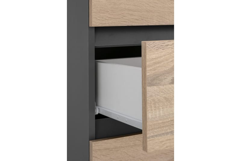 Hudnall Garderobe 38x35 cm Låg - Antracit/Hvid - Opbevaring - Tøjopbevaring - Garderobeskabe