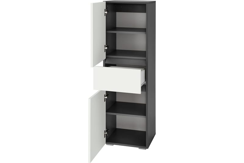 Hudnall Garderobe 38x35 cm Låg - Antracit/Natur - Opbevaring - Tøjopbevaring - Garderobeskabe