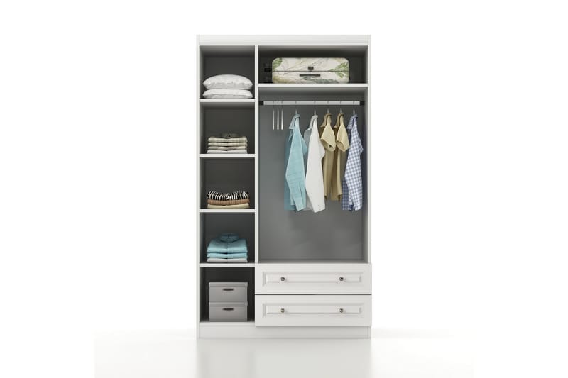 Inci Garderobe 105x182 cm - Hvid - Opbevaring - Tøjopbevaring - Garderobeskabe