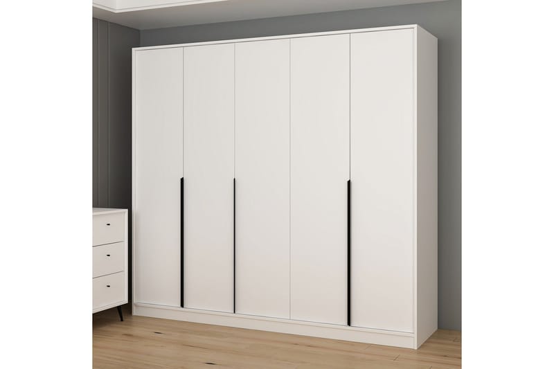 Jarlech Garderobe 60x210 cm - Hvid - Opbevaring - Tøjopbevaring - Garderobeskabe