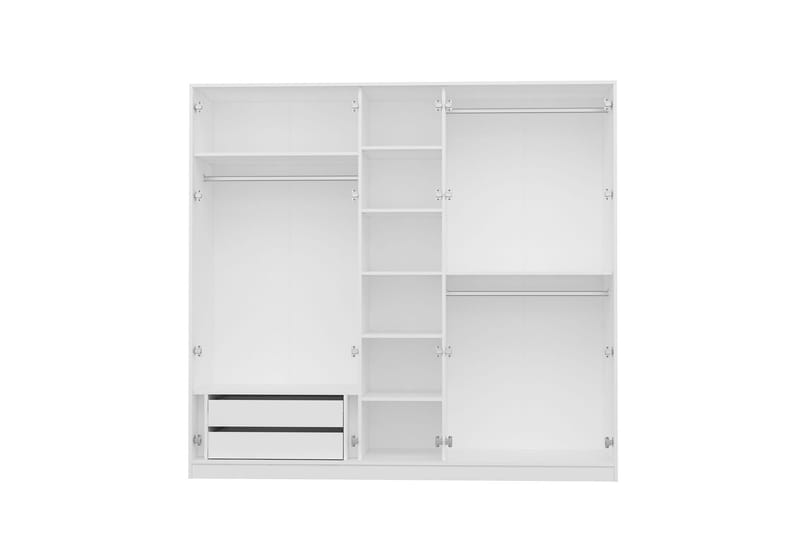 Jarlech Garderobe 60x210 cm - Hvid - Opbevaring - Tøjopbevaring - Garderobeskabe