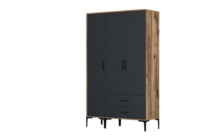 Kumsal Garderobe 120 cm - Antracit - Opbevaring - Tøjopbevaring - Garderobeskabe