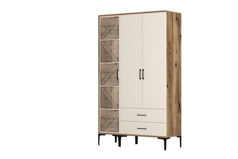 Kumsal Garderobe 120 cm - Cream - Opbevaring - Tøjopbevaring - Garderobeskabe