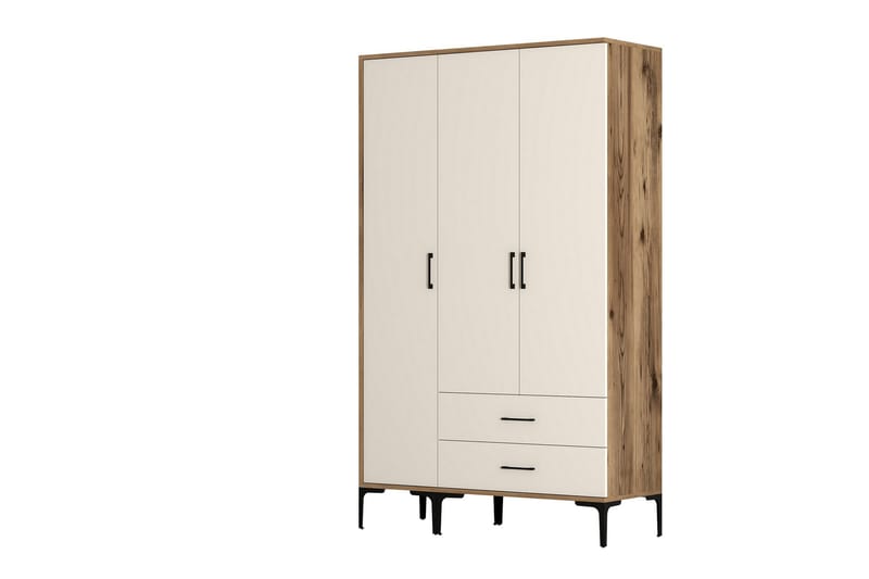 Kumsal Garderobe 120 cm - Cream - Opbevaring - Tøjopbevaring - Garderobeskabe