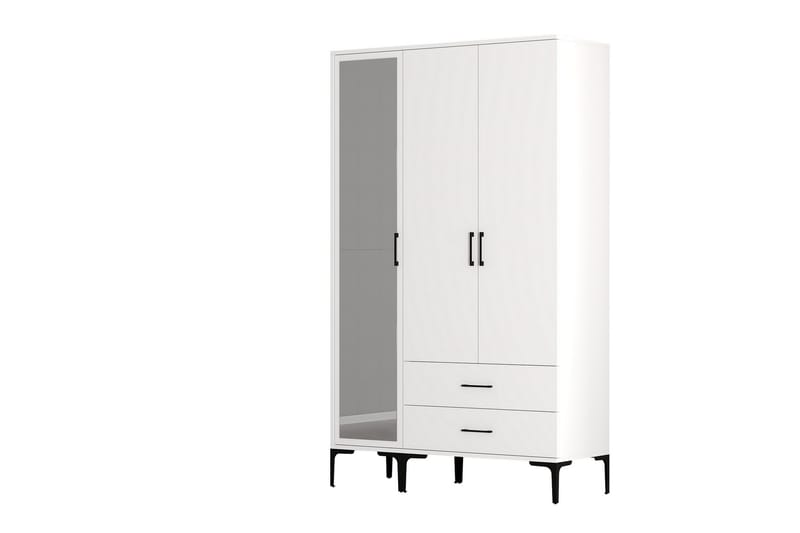 Kumsal Garderobe 120 cm - Hvid - Opbevaring - Tøjopbevaring - Garderobeskabe