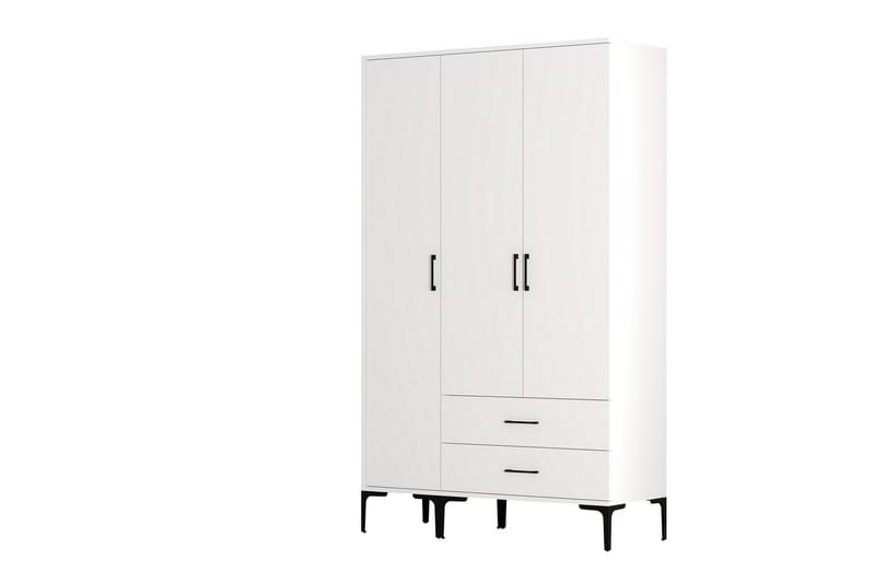 Kumsal Garderobe 120 cm - Hvid - Opbevaring - Tøjopbevaring - Garderobeskabe