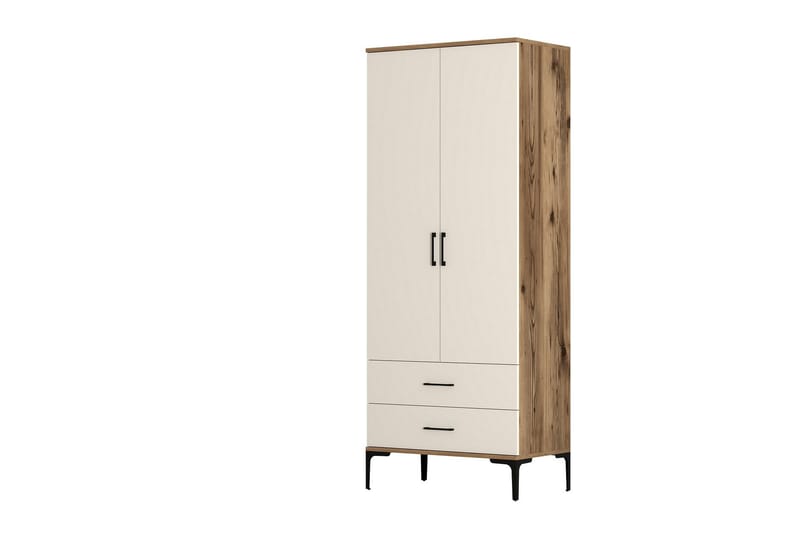 Kumsal Garderobe 80 cm - Cream - Opbevaring - Tøjopbevaring - Garderobeskabe