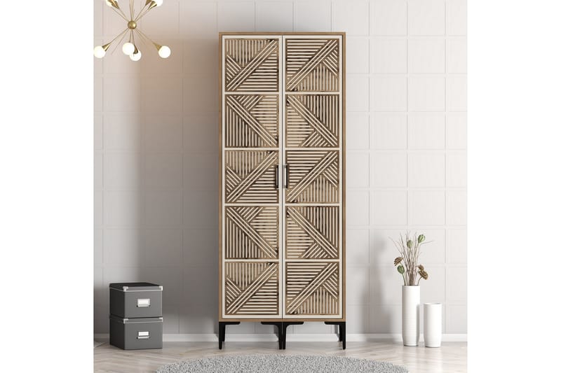 Kumsal Garderobe 80 cm - Cream - Opbevaring - Tøjopbevaring - Garderobeskabe