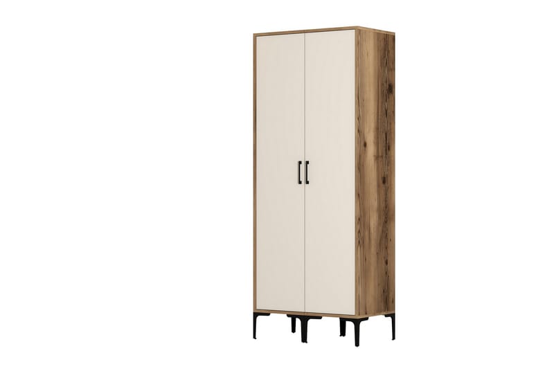 Kumsal Garderobe 80 cm - Cream - Opbevaring - Tøjopbevaring - Garderobeskabe