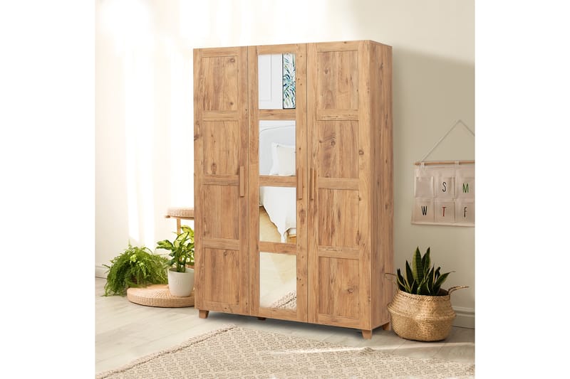 Linsy Garderobe 189 cm - Træ/natur - Opbevaring - Tøjopbevaring - Garderobeskabe