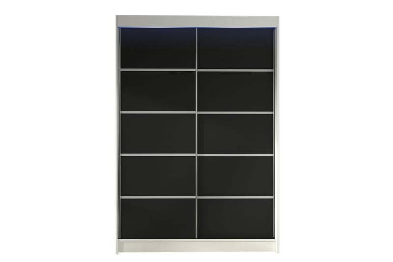 Liverpool Garderobe 120x200 cm - Sort/Hvid - Opbevaring - Tøjopbevaring - Garderobeskabe