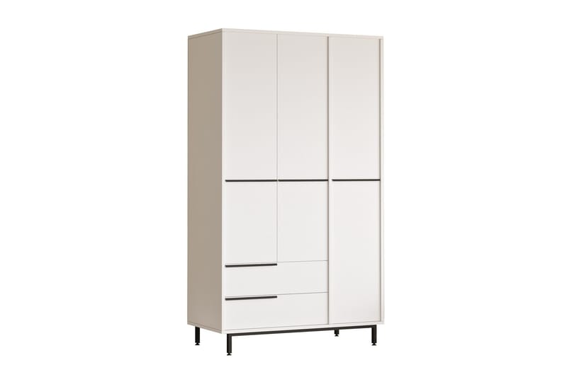 Liyakat Garderobe 112,2 cm - Hvid - Opbevaring - Tøjopbevaring - Garderobeskabe