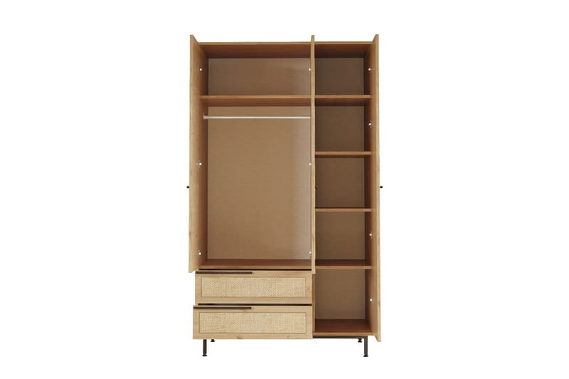 Liyakat Garderobe 112,2 cm - Oak - Opbevaring - Tøjopbevaring - Garderobeskabe