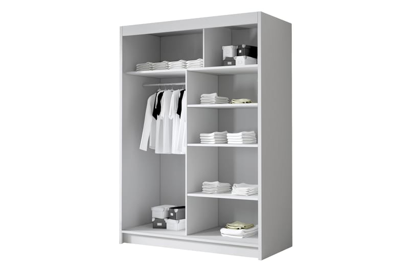 Lungos Garderobe 120x200 cm - Beige - Opbevaring - Tøjopbevaring - Garderobeskabe