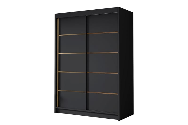 Lungos Garderobe 120x200 cm - Sort - Opbevaring - Tøjopbevaring - Garderobeskabe