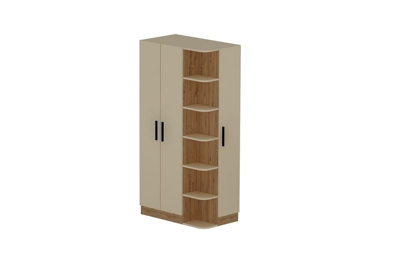 Luses Garderobe 90x181,8 cm - Brun/Beige - Opbevaring - Tøjopbevaring - Garderobeskabe