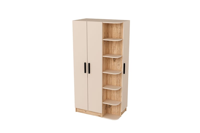 Luses Garderobe 90x181,8 cm - Brun/Beige - Opbevaring - Tøjopbevaring - Garderobeskabe