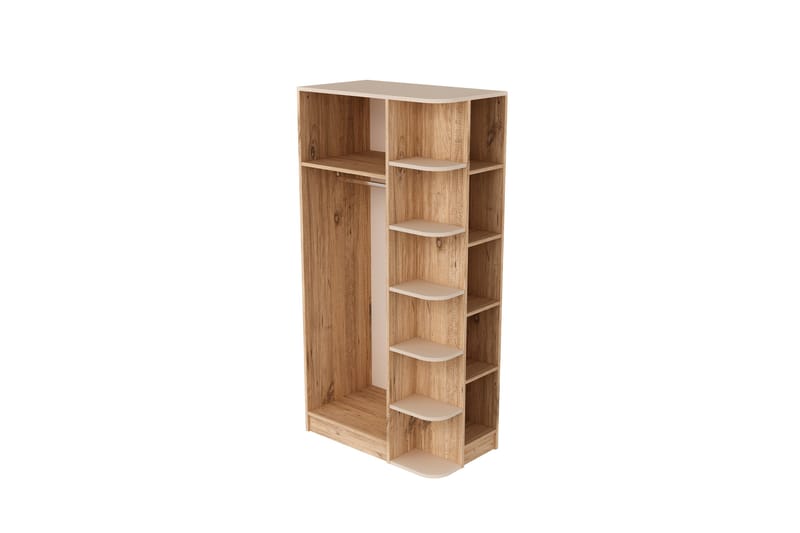 Luses Garderobe 90x181,8 cm - Brun/Beige - Opbevaring - Tøjopbevaring - Garderobeskabe