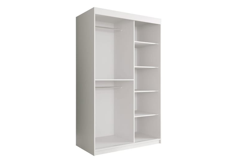 Marmuria Garderobe med Spejle Kant 120 cm Marmormønster - Sort/Hvid/Guld - Garderobeskabe - Garderobe børn - Garderobeskab & klædeskab