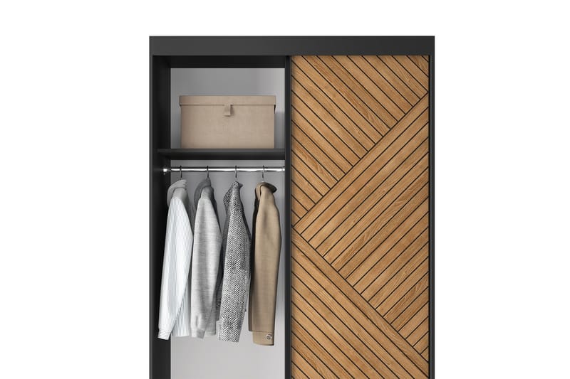 Marrphy Garderobe 120x220 cm - Brun - Opbevaring - Tøjopbevaring - Garderobeskabe