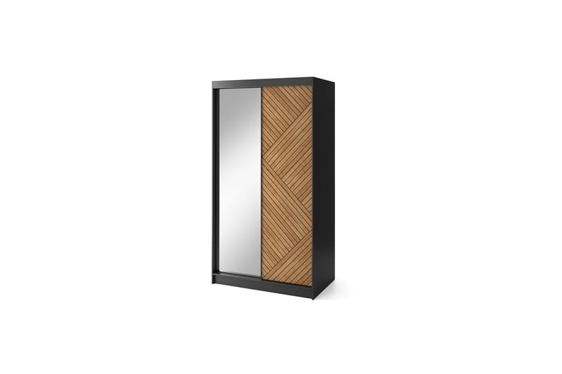 Marrphy Garderobe med Spejl 120x220 cm - Brun - Opbevaring - Tøjopbevaring - Garderobeskabe