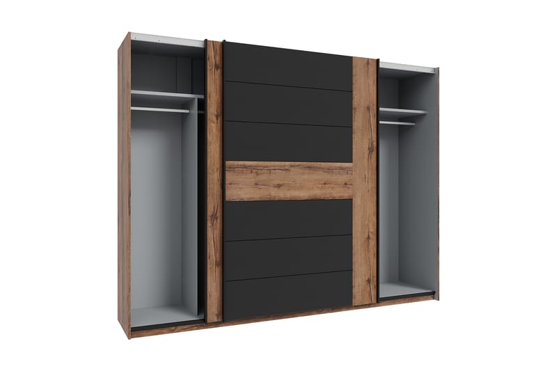 Melnik Garderobe 62x270 cm - Brun/Sort - Opbevaring - Tøjopbevaring - Garderobeskabe