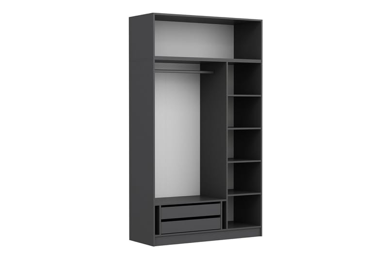 Minar Garderobe 135 cm - Antracit - Opbevaring - Tøjopbevaring - Garderobeskabe