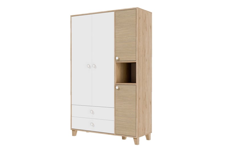 Mojon Garderobe 120x191,8 cm - Eg/Hvid - Opbevaring - Tøjopbevaring - Garderobeskabe