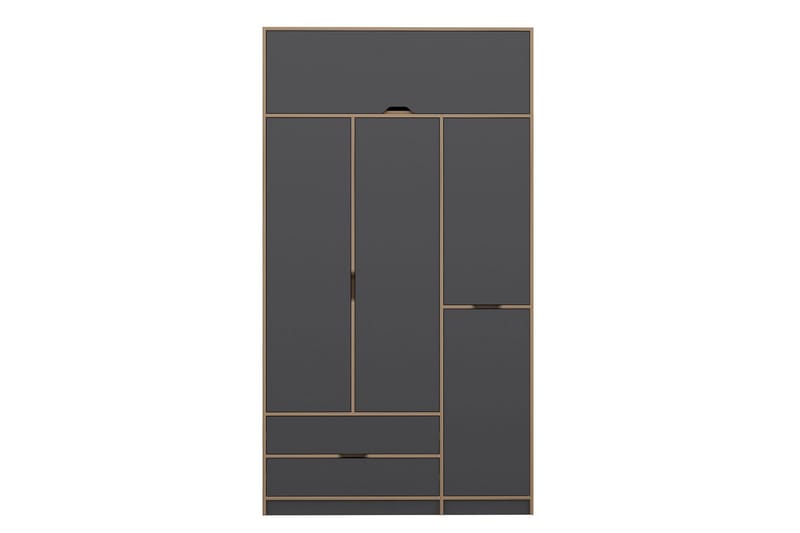 Munna Garderobe 140x253 cm - Antracit - Opbevaring - Tøjopbevaring - Garderobeskabe